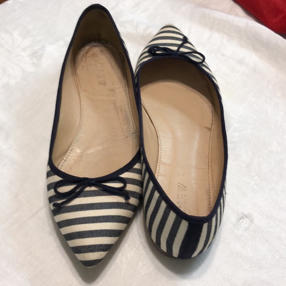 J.Crew Striped Gemma flats size 6 1/2 - Picture 5 of 10